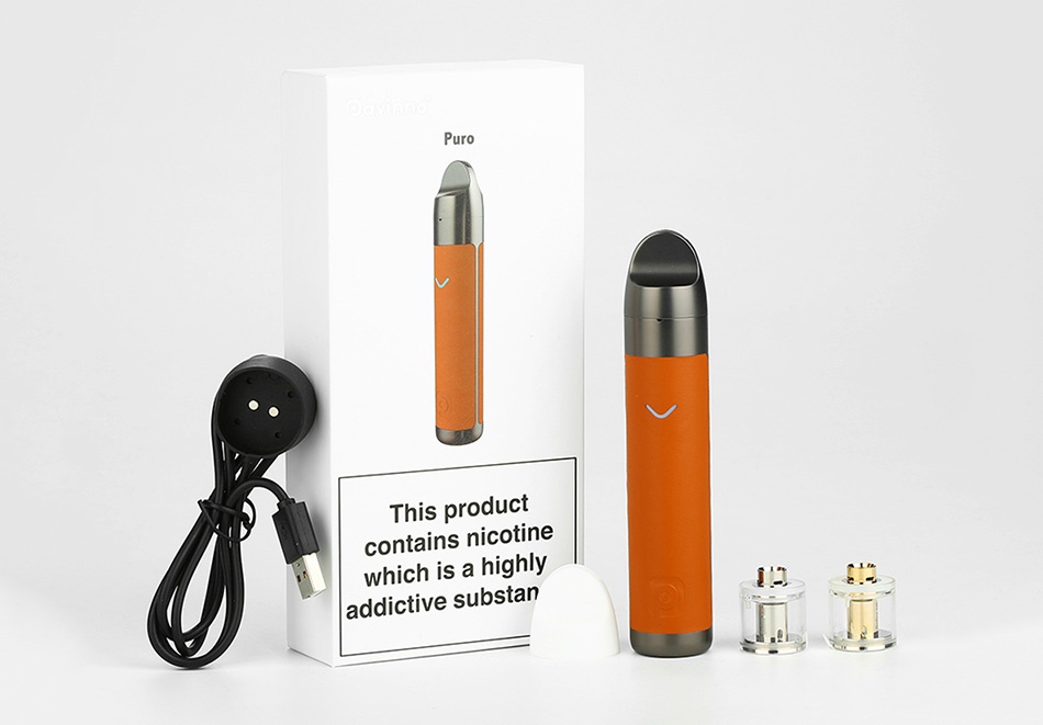 Pavinno Puro Pod Starter Kit 1450mAh Champagne Gold Dark chromium