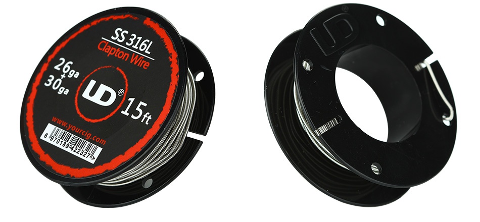 UD SS316L Clapton Wire (26GA+30GA) 15ft SS 316L