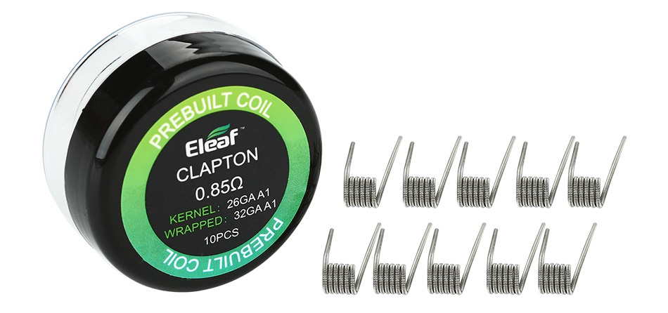 Eleaf Prebuilt Clapton Coil (26GA+32GA A1) 10pcs ILT CO El 59     Da w