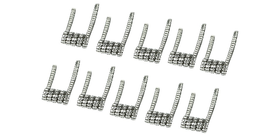 UD Staggered Fused Clapton SS316L Coil (26GA+32GA) x2 10pcs