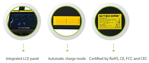 Nitecore Intellicharger D4 LCD Battery Charger NITED RE  Digi  D4  COMPATIBLE WITH IMR Li ion  LiFeP04 183507ETui5015u0 1044016340 RCR23  Ni MH  Ni Cd Fire retardant materials Intelligent Circuits Worldwide Insurance