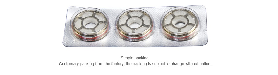 Aspire Revvo Replacement Coil 3pcs Simple packing Customary packing from the factory  the packing is subject to change without notice