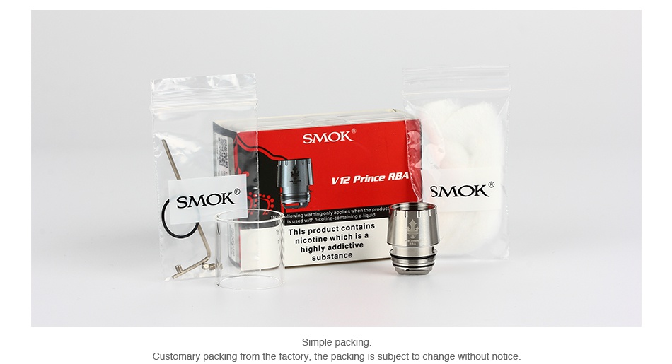 SMOK TFV12 PRINCE RBA Coil AOK V12 Prin SMOKO SMOK  stomary packing from the factory  the packing is hange without notice