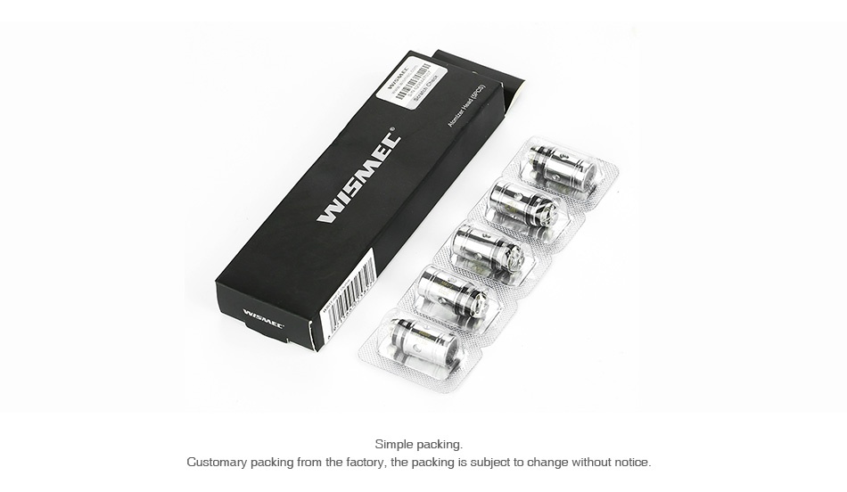WISMEC Coil Head for Amor NS 5pcs de packin Customary packing from the fact acking is subject to change without notice