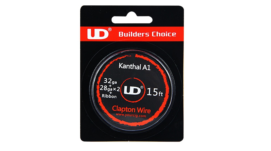 UD Atomizer DIY Clapton Wire (KA1 28GAx2+Ribbon+32GA) 15ft D Builders choice Kanthal A1 28a 2 Ribbon 15ft C Ire