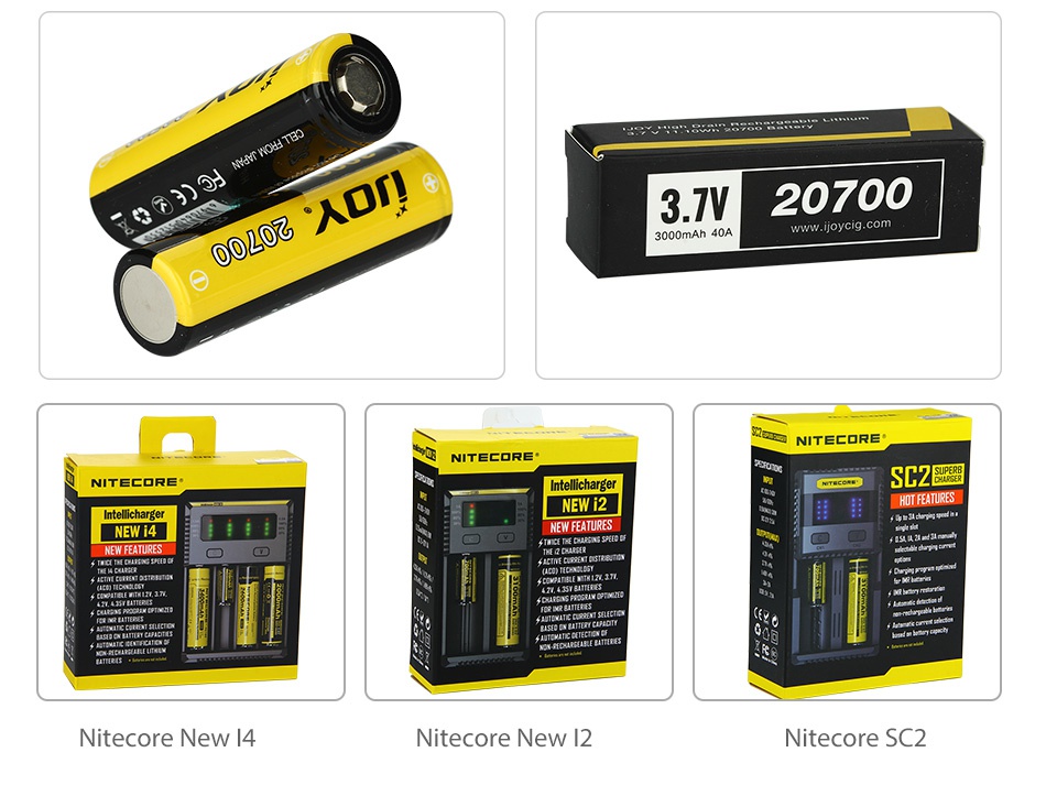 IJOY 20700 High-drain Li-ion Battery 40A 3000mAh 3720700 3000mAh40A NITED RE SZ   Nitecore new 4 Nitecore new 2 Nitecore sc2