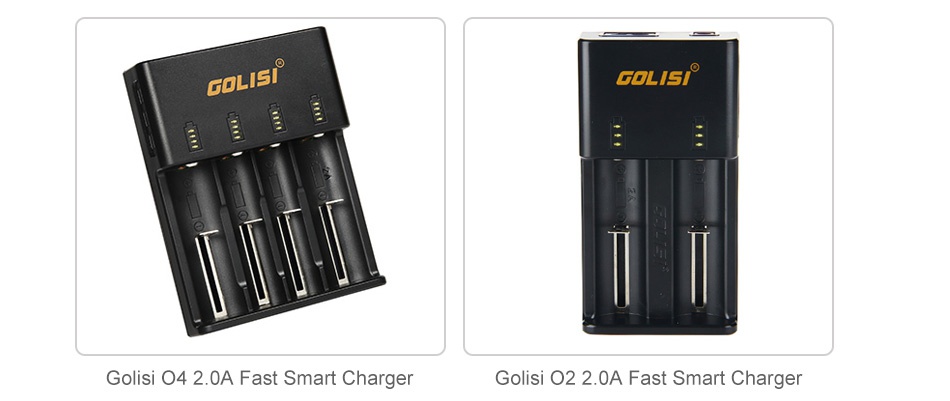 Golisi G25 IMR 18650 High-drain Li-ion Battery 25A 2500mAh 2pcs oLISI DoLAI Golisi o4 2 0A Fast Smart Charger Golisi O2 2 0A Fast Smart Charger