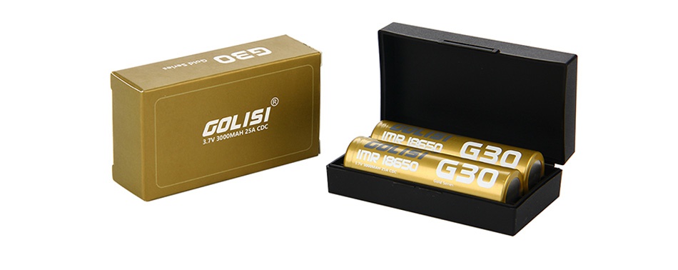 Golisi G30 IMR 18650 High-drain Li-ion Battery 25A 3000mAh 2pcs