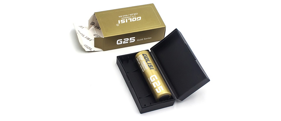 Golisi G25 IMR 18650 High-drain Li-ion Battery 20A 2500mAh SITE G25 Gold
