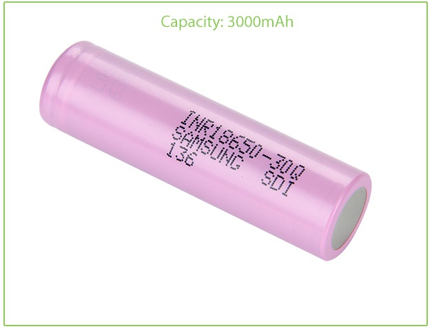 SAMSUNG INR18650-30Q High-drain Li-ion Battery 15A 3000mAh Capacity  3000mAh