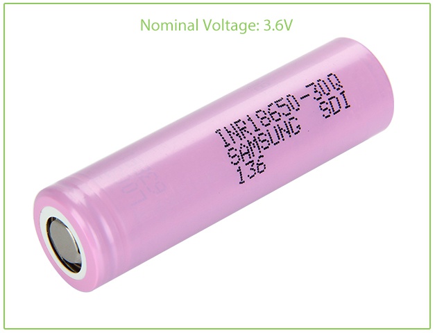 SAMSUNG INR18650-30Q High-drain Li-ion Battery 15A 3000mAh Nominal voltage  3 6V