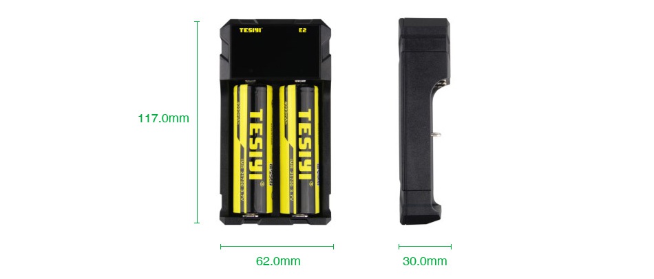 TESIYI E2 Intelligent Battery Charger 117 0mm Em 620m 30 0mm
