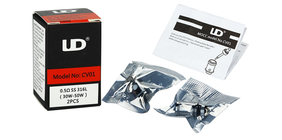 UD CV01 MOCC Coil for Athlon 22/ Apro Series 2pcs Model No  CV01 0 59SS316L  30W 50W  2PCS