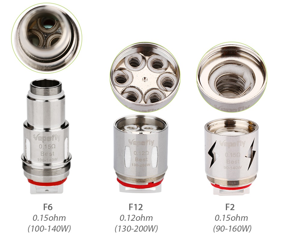 Vapefly Fantasy Coil Head 0150 F6 F2 0 15ohm 0  12ohm 0 15ohm  100 740W  130200W  90 160W