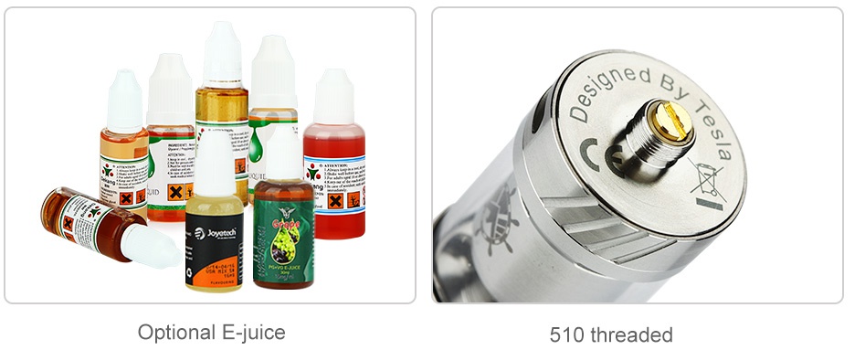 Tesla Captain 24 RTA Tank 2.5ml ned  1 Optional E juice 510 threaded