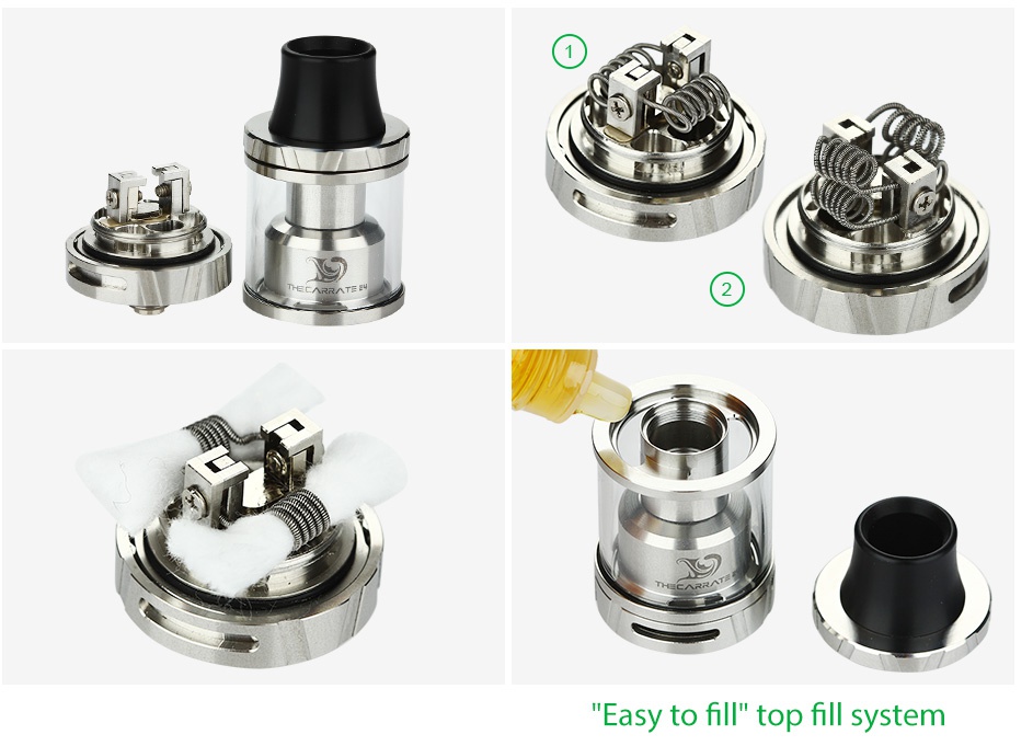 Tesla The Carrate 24 RTA Tank 2.5ml Easy to fill top fill system