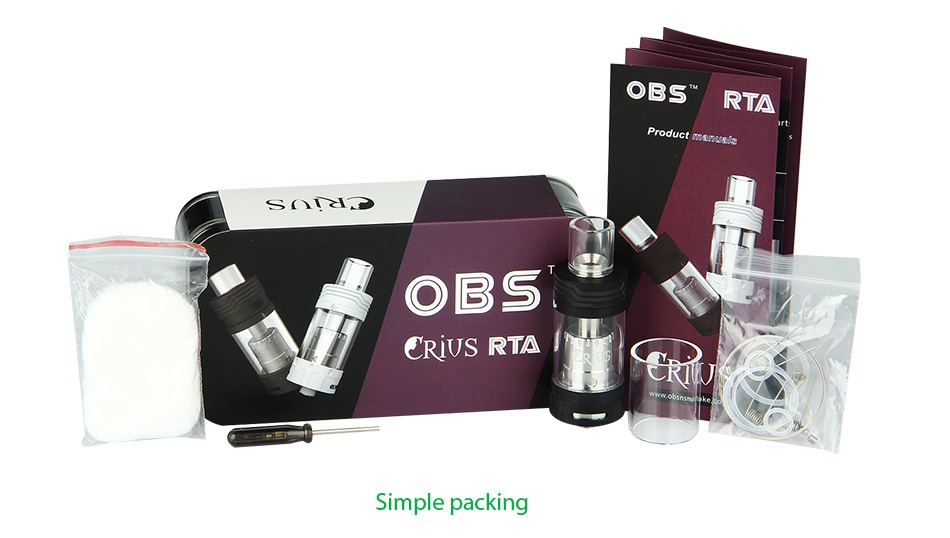 OBS Crius RTA Tank 4.2ml BS RTA SOT   s CRIUS RTA Simple packing