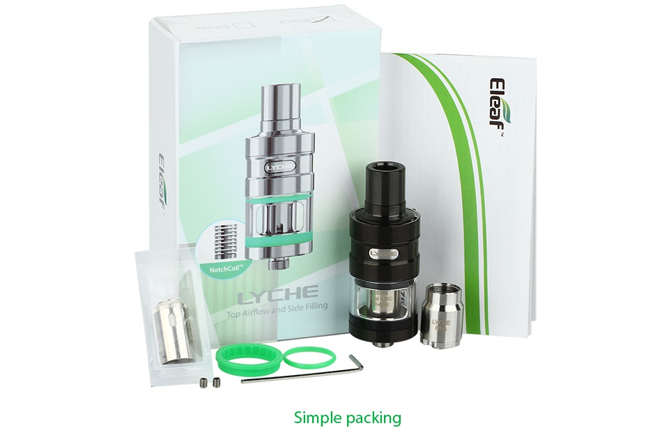 Eleaf LYCHE Atomizer with RBA Head 4ml YHE Simple packing