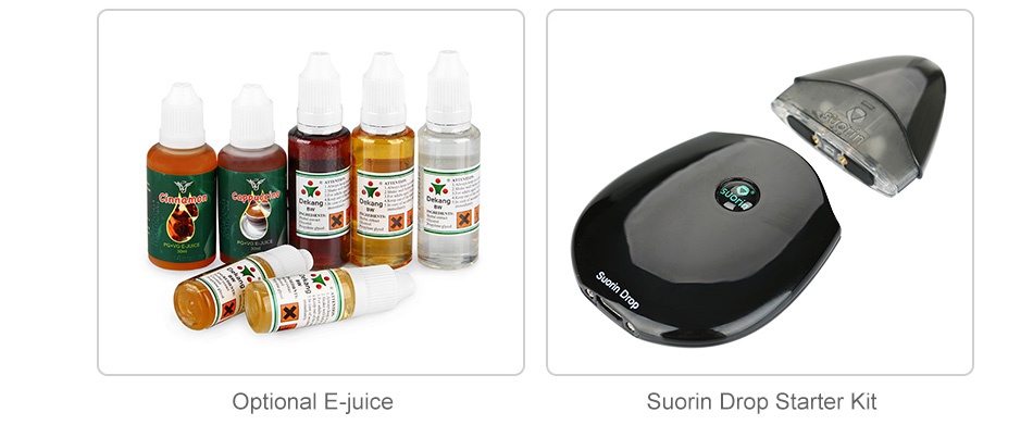 Suorin Drop Cartridge Unit 2ml Optional E juice Suorin Drop Starter Kit