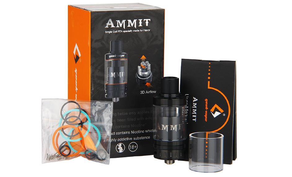 GeekVape Ammit RTA 3.5ml AMM T Sngle Coil RTA specily made for Flavor Ict contains Nicotine whichs AMMI