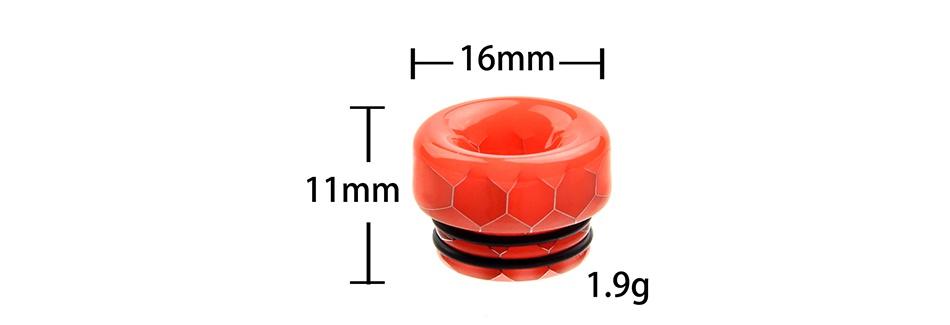 Noctilucent 810 Resin Drip Tip 4#  16mm 11mm 19