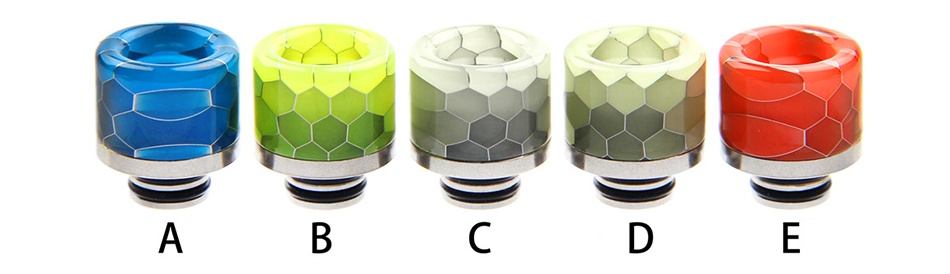 Noctilucent 510 Resin and Stainless Steel Drip Tip 6# A B C D