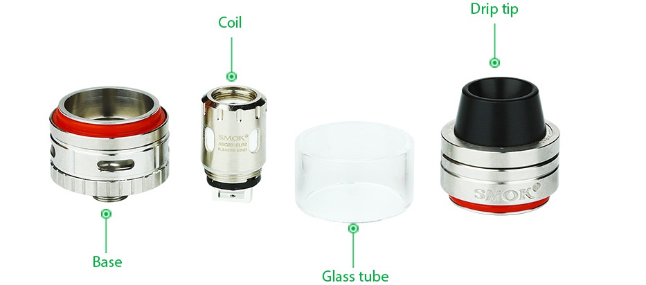 SMOK H-PRIV 220W TC Kit Drip tip C ase Glass tube