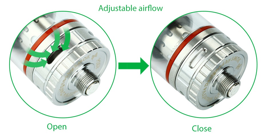 SMOK H-PRIV 220W TC Kit Adjustable airflow Open Close