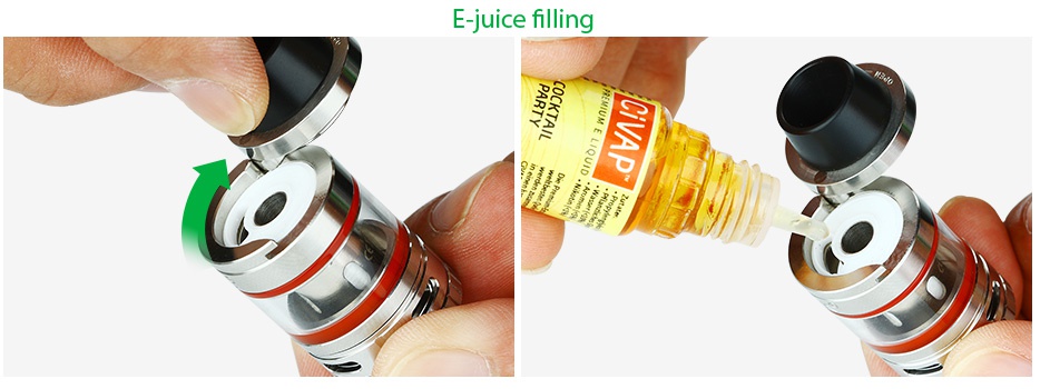 SMOK H-PRIV 220W TC Kit E juice filling