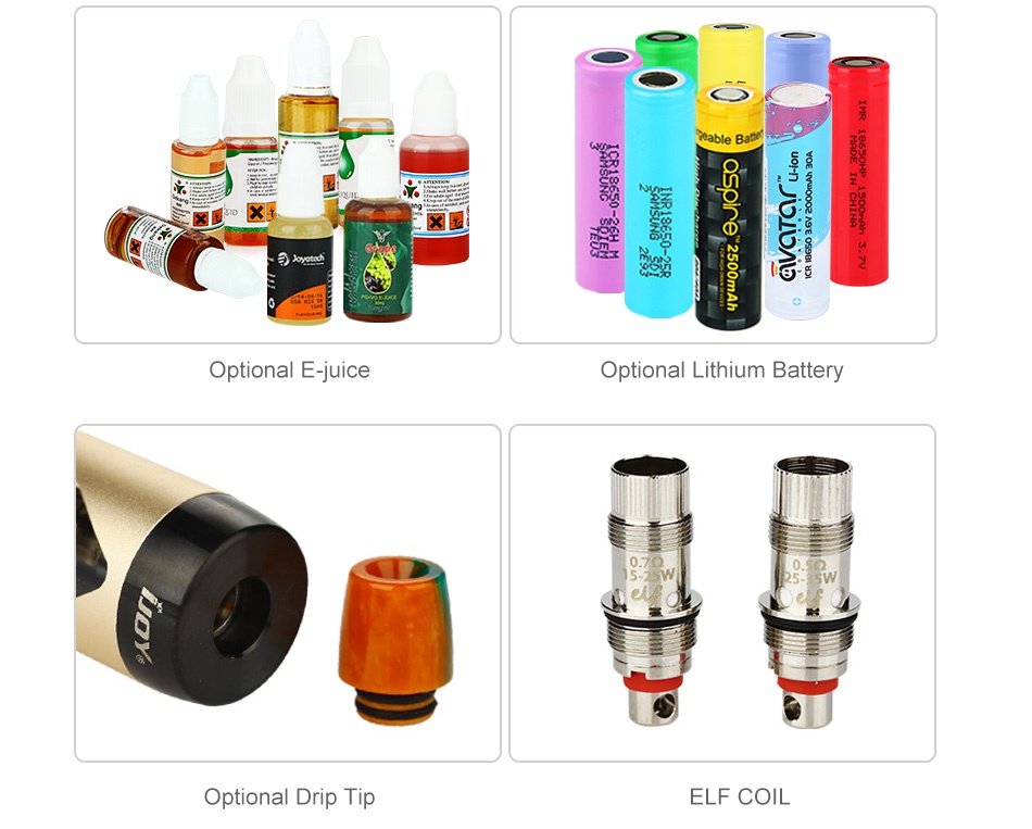 IJOY Solo ELF 80W Starter Kit Optional E juice Optional Lithium Battery Optional Drip Tip ELF COIL
