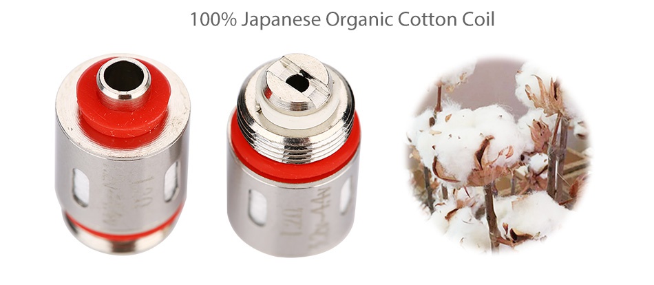 JUSTFOG Organic Cotton Coil for 14/16 Series 5pcs 100  Japanese Organic Cotton Coil