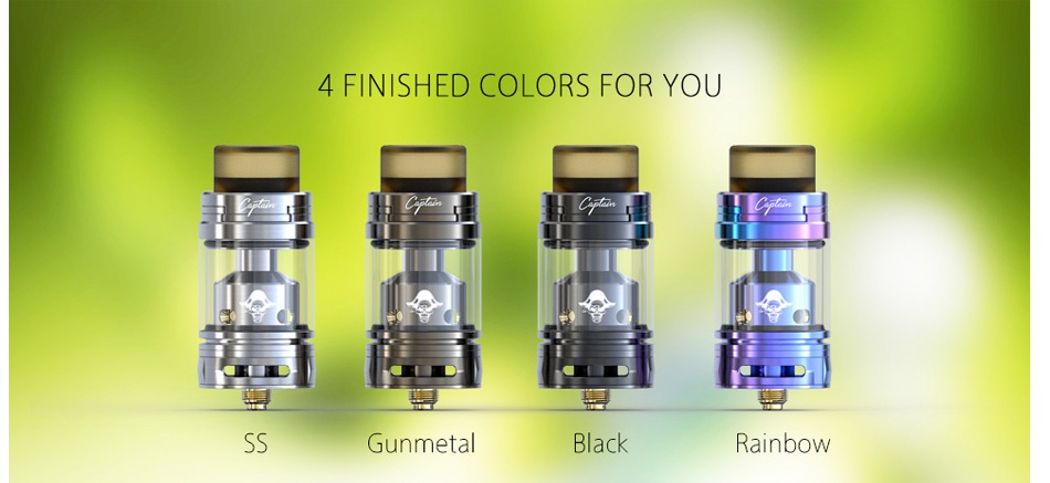 IJOY Captain RTA 3.8ml 4 FINISHED COLORS FOR YOU Gunmetal Black Rainbow
