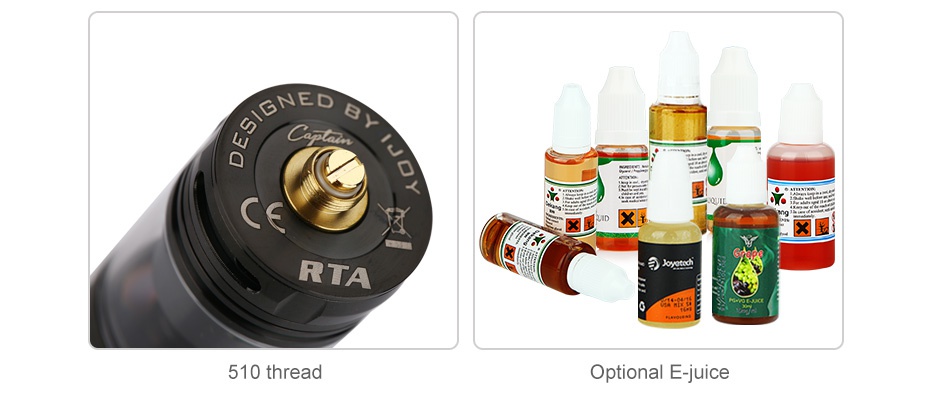 IJOY Captain RTA 3.8ml NED RTA 510 thread Optional E juice
