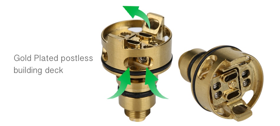 IJOY Captain RTA 3.8ml Gold Plated postless building deck