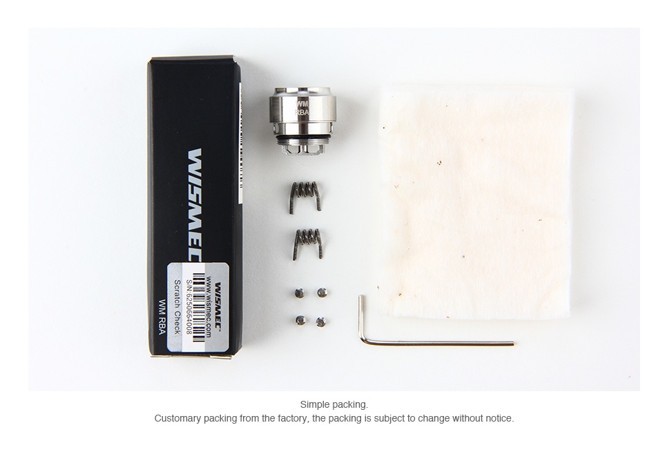 WISMEC WM RBA Kit for Gnome J M  nple packing Customary packing e factory  the packing is sub change without notice