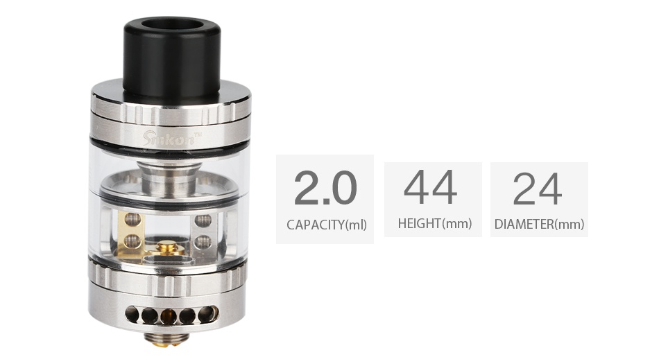 Smkon SF8 RTA 2ml 2 04424 CAPACITY m GHT mm  DIAMETER mm