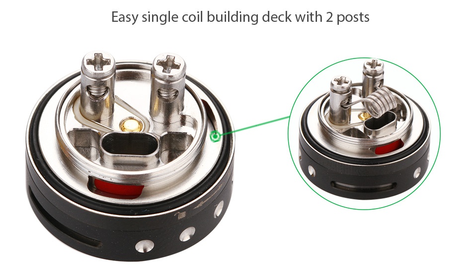 WOTOFO Viper RTA 3ml Easy single coil building deck with 2 posts