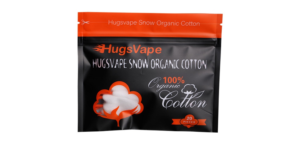 Hugsvape Snow Cotton 20pcs Hugsvape Snow Organic Cotton sHugsVape HUGSVAPE SNOW ORGANIC COTTON Dolon