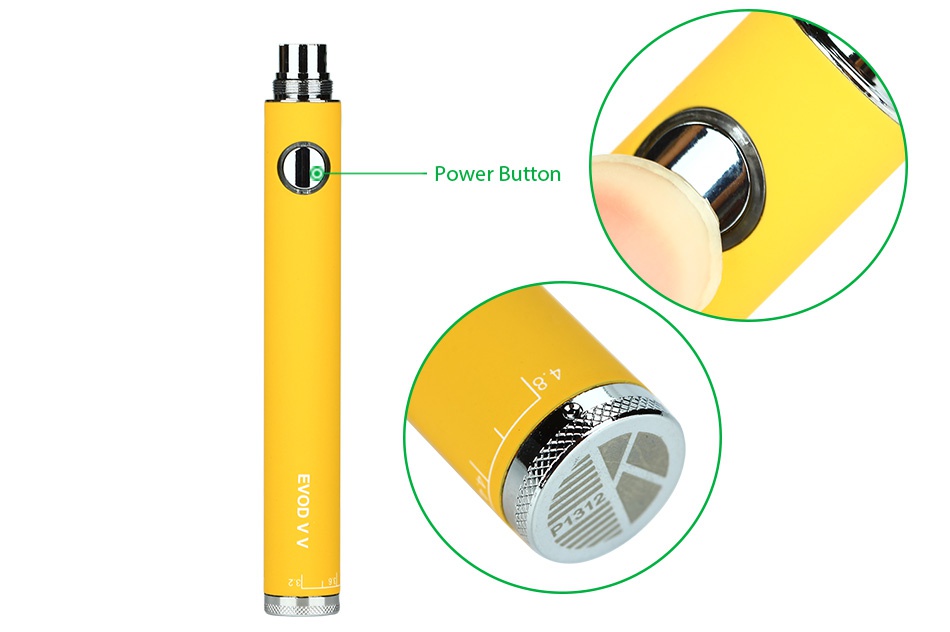 Kangertech EVOD VV Battery 650mAh Power Button