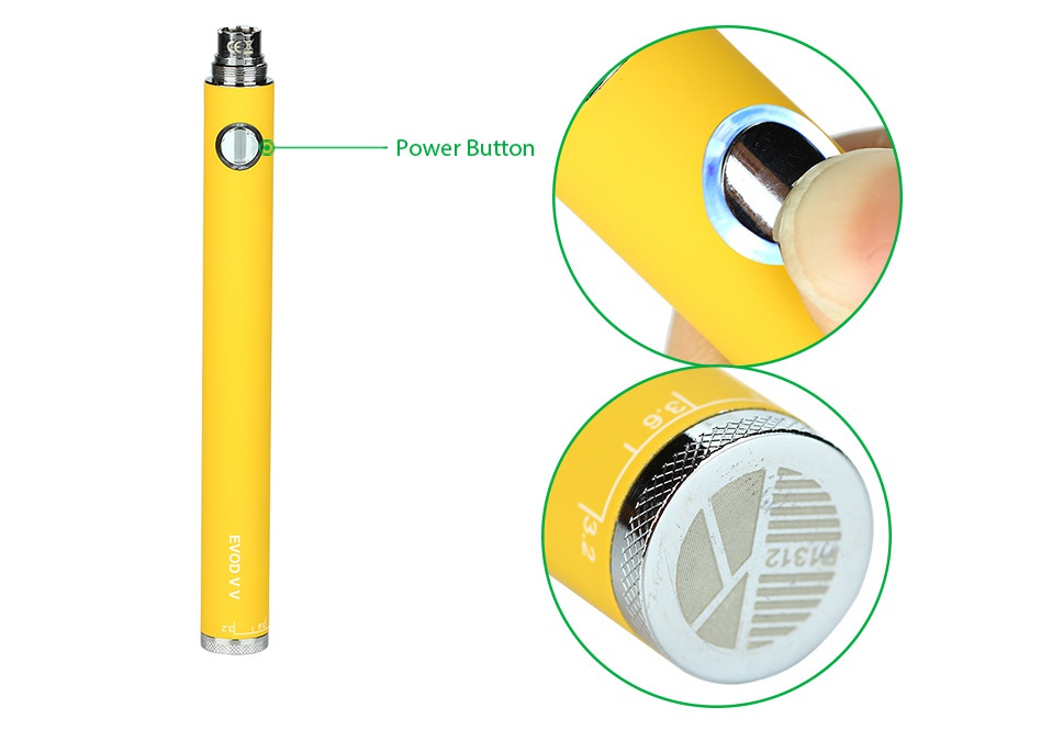 Kangertech EVOD VV Battery 1000mAh Power Button