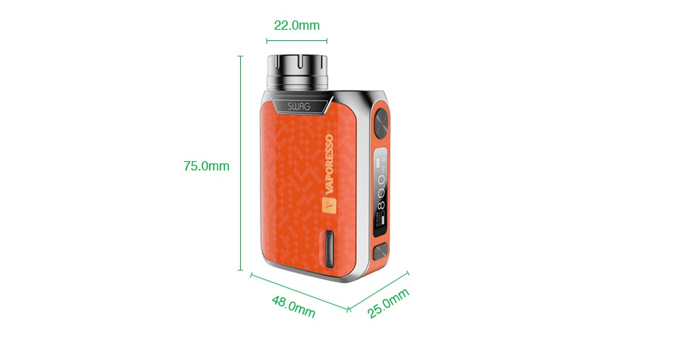 Vaporesso Swag 80W TC Kit with NRG SE Tank 2ml/3.5ml 22 0mm SWAG Omm 48