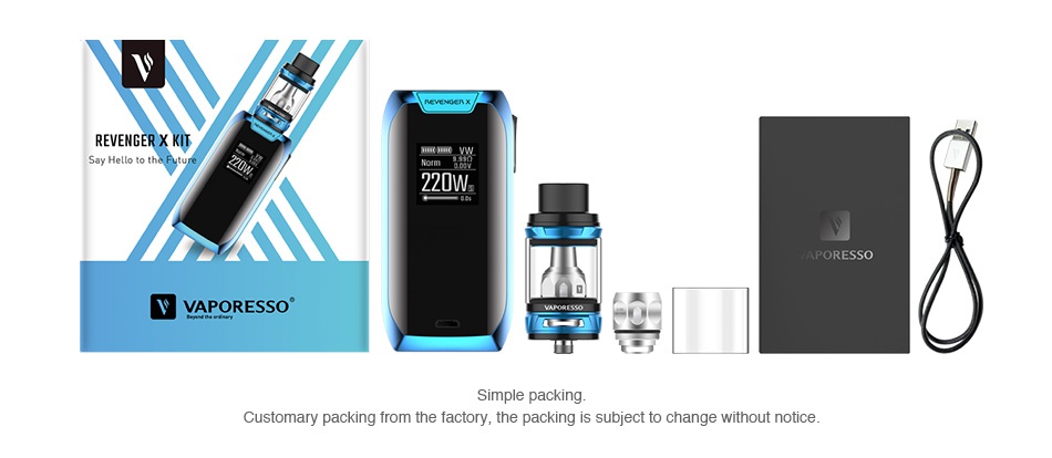 Vaporesso Revenger X 220W with NRG TC Kit VAPORESSO VAPORESSO EVEnT R REVENE   WW Norm Norm Norm Norm 220W4 220W 220W2 220W2 Green Red Rainbow Black Blue