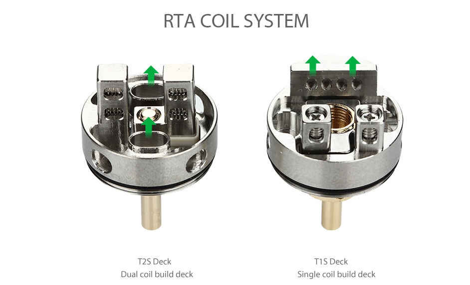 IJOY EXO RTA 6ml RTA COIL SYSTEM     T2S Deck Dual coil build deck Single coil build deck