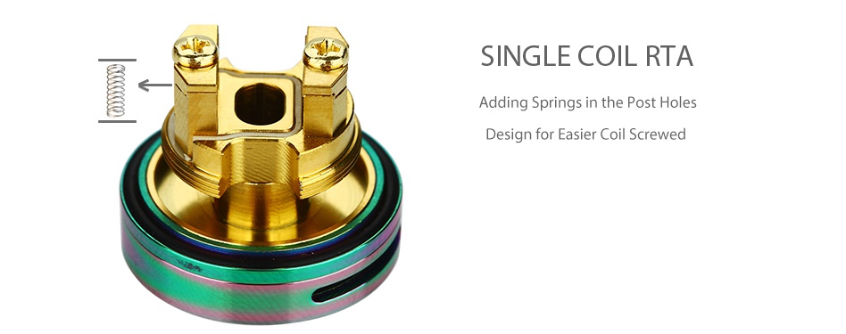 Advken CP RTA with 810 Drip Tip 2.5ml SINGLE COIL RTA Design for Easier Coil Screwed