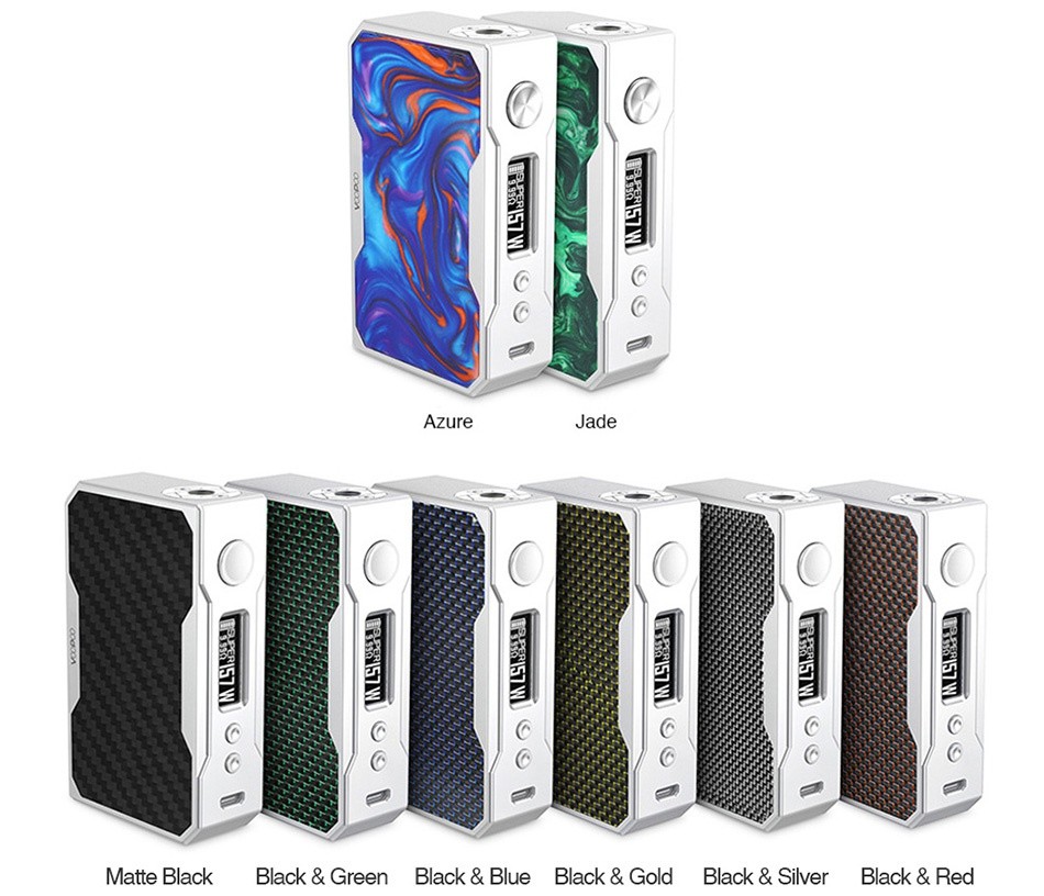 VOOPOO DRAG 157W TC Box MOD C C C C Azure Jade C   6 C Matte black black green black blue black gold black silver black red