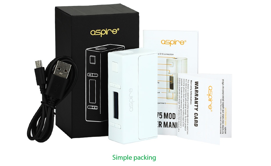 Aspire NX75 MOD Zinc Alloy aspIre G 5MOD 2 R MANI I Simple packi