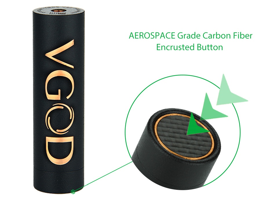 VGOD PRO MECH MOD AEROSPACE Grade Carbon fiber Encrusted button
