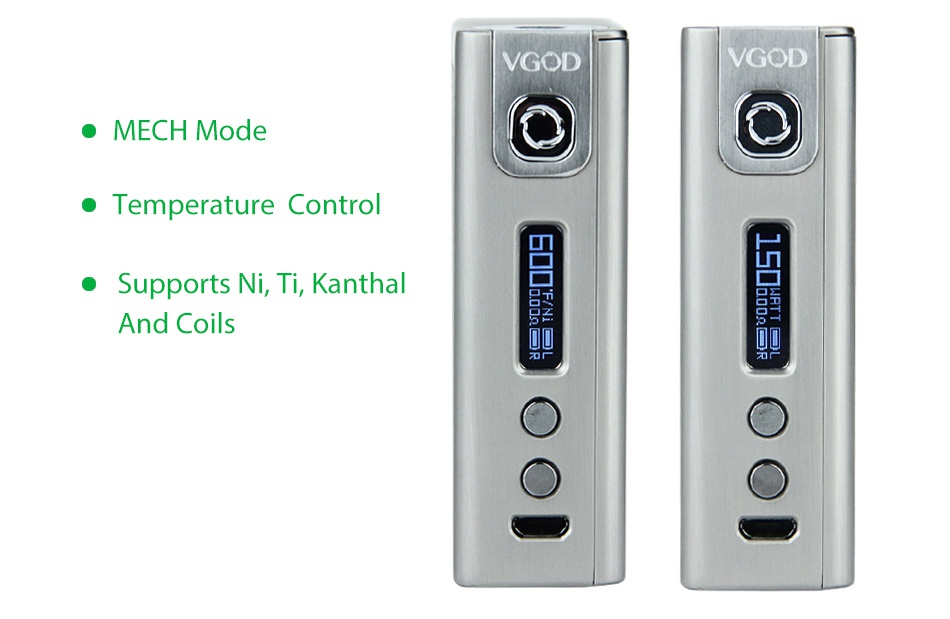 VGOD PRO150 BOX TC MOD VGOD VGOD   MECH MOde Temperature Control e Supports Ni  Ti  Kanthal And coils