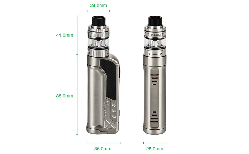 Tesla Warrior 85W TC Kit with H8 Mini Tank 24 0mm 41 0mm 88 0mm 36 0mm 25 0mm