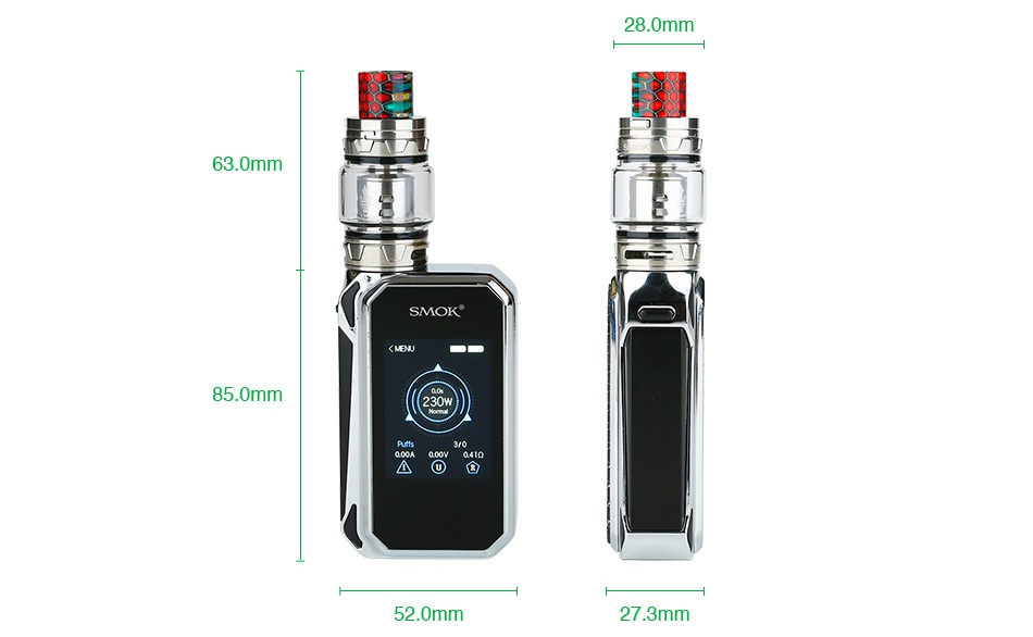 SMOK G-PRIV 2 230W with TFV12 Prince Kit Luxe Edition 28 0mm 63 0mm SMOK 85 0mm 2 0mm 27 3mm